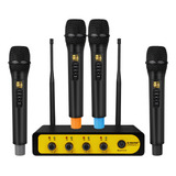Microfone Profissional De Karaokê Sem Fio G mark 4 Unidades