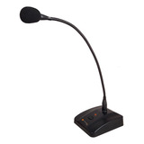 Microfone Profissional Gooseneck K353 De Mesa E Púlpito 45cm Cor Preto