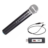 Microfone Profissional Sem Fio Jwl U 8017x Cor Preto