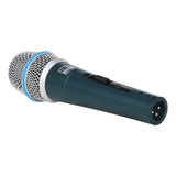 Microfone Profissional Skypix Sk m57a Dinâmico Com Cabo Cor Azul