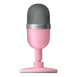 Microfone Razer Seiren Seiren Mini Condensador Supercardióide Cor Rosa quartzo