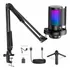 Microfone Rgb Condensador Cardioid Usb Ampligame Com Tripé