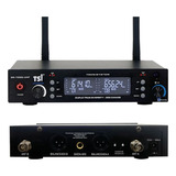 Microfone S/ Fio Br7000 Uhf Duplo 300 Canais Tsi Dinâmico