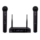 Microfone S fio Duplo Dylan Udx 02 Multifreq 60 Canais Uhf
