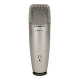 Microfone Samson C01u Pro Condensador Supercardióide Cor Prateado