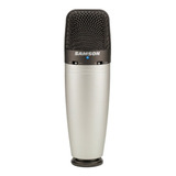 Microfone Samson C03 Condensador Supercardióide Cor Prateado preto