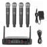 Microfone Sem Fio 4 Canais Handheld Uhf