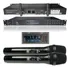 Microfone Sem Fio Arcano Bb-2 Rack Duplo De Mão Uhf Bivolt Cor Preto