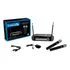 Microfone Sem Fio Bivolt Duplo Lyco Vh02max-mm 4 Pilhas Cor Preto