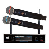 Microfone Sem Fio Digital Duplo Tsi 900 Uhf