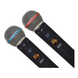 Microfone Sem Fio Duplo Mão Digital