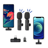 Microfone Sem Fio Duplo P Celular Compatível Android E Ios