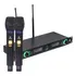 Microfone Sem Fio Duplo Profissional Uhf Com Base Receptora