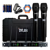 Microfone Sem Fio Dylan D9500 Duplo Uhf Digital Igreja Show