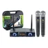 Microfone Sem Fio Karsect Krd-200dr Duplo Mão Recarregável