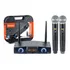 Microfone Sem Fio Karsect Krd200dm Duplo Mão Uhf Homologado