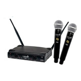 Microfone Sem Fio Lyco Duplo De Mão Uhf Uh02mm Profissional