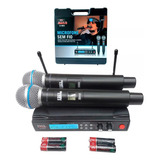 Microfone Sem Fio Multi Frequência Duplo Bastão Jwl U 685