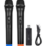 Microfone Sem Fio Profissional Duplo Karaoke Igreja Show Pc