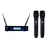 Microfone Sem Fio Uhf Duplo Dylan Dw 902 Power 200 Canais Cor Preto