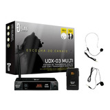 Microfone Sem Fio Uhf Headset Lapela