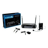 Microfone Sem Fio Vhf Headset Auricular Lapela Vh01 Hl Lyco Cor Preto
