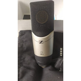 Microfone Sennheiser Mk 4 Condensador Cardióide Prata preto