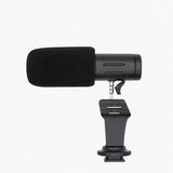 Microfone Shotgun Estéreo Mamen Mic-06 Câmeras E Smartphones Cor Preto