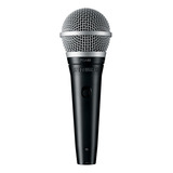Microfone Shure Pg Alta Pga48-xlr Dinâmico Cardioide Cor Preto/prateado