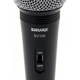 Microfone Shure Sv100 Cor Preto Original Shop Guitar