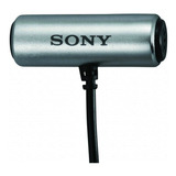 Microfone Sony Ecm cs3 Condensador Omnidirecional Cor Prateado