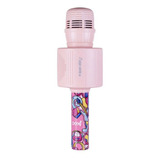 Microfone Teen Bluetooth 5 0 Oex Mk301 Recarregável Rosa