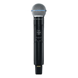 Microfone Transmissor De Mão Sem Fio Shure Slxd2 b58 l55 Cor Preto