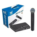 Microfone Tsi Sem Fio Profissional Uhf Ms115 Tsi