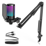 Microfone Uhuru A6t Com Suporte De Braço Preto
