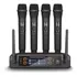 Microfones Com 4 Canias Sem Fio Profissional Karaokê Uhf
