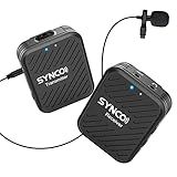 Microfones E Sistemas De Lapela Sem Fio Synco G1 A1 2 4 GHz 1 Transmissor E 1 Receptor Mic De Lapela Para Vlog Streaming YouTube Para Câmera DSLR Smartphone Tablet Sistema De Microfone Sem Fio Lav