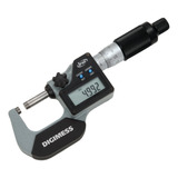 Micrometro Externo Digital 0 25mm Resolução 0 001mm Ip65