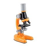 Microscópio 1200X Microscópio Óptico Infantil Com Garrafas De Coleção De Luz LED 12 Peças Lâminas Para Crianças Estudante Iniciante Ciência Brinquedo Educacional