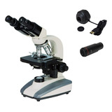 Micróscopio Biológico Binocular 1000x Com Câmera