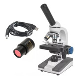 Microscópio Biológico Monocular 640x + Câmera Digital De 2mp