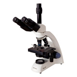 Microscópio Biológico Trinocular Ampliação 40x Até 1000x Led