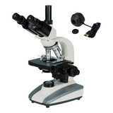 Microscopio Biologico Trinocular Di 136t E Câmera De 5 Mp