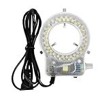 Microscópio De Laboratório Microscópio De LED Luminária Ajustável 110V 240V Microscópio De Luz Circular Para Peças De Microscópio Industrial Cor Branco 