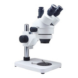 Microscópio Estereoscópio Trinocular Di 150t 180x Cor Branco 127 220v