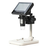 Microscópio Lcd 4 3 720p Full Hd Digital Portátil 1000x Dm04 Cor Branco 110v 220v bivolt 