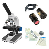 Microscópio P/ Ensino Bivolt + Câmera Digital C/ Nota Fiscal