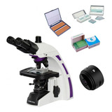Microscópio Tri. 1600x Acro. C/ Câmera 2mp Wifi Hd + Brindes