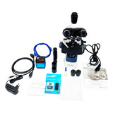 Microscópio Tri. Acro.1600x + Câmera 14mp/hdmi/usb E Brindes