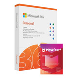 Microsoft 365 Personal   Mcafee Premium Individual Fisico